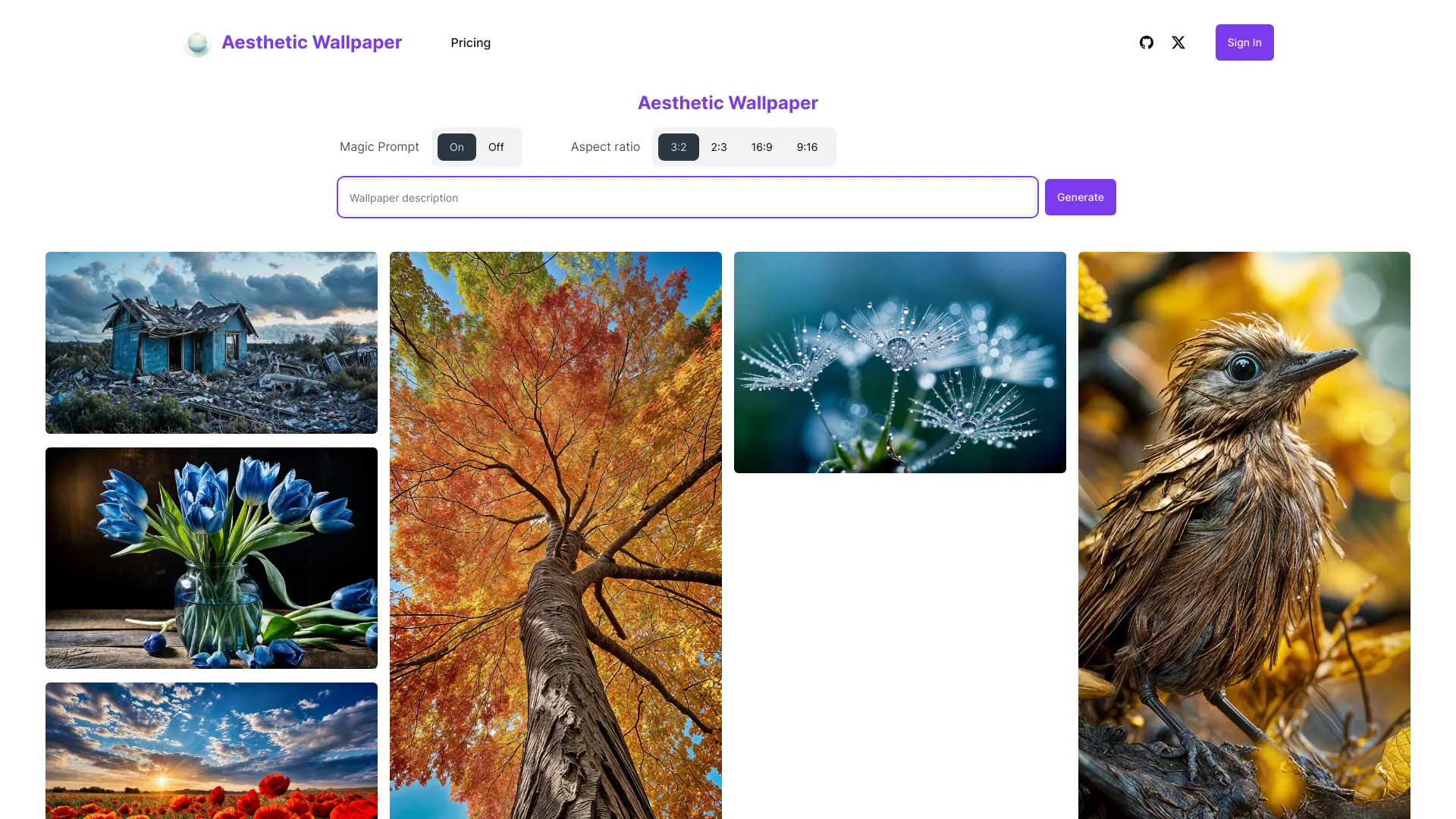 Free AI Aesthetic Wallpaper Generator and Download | Creati.ai