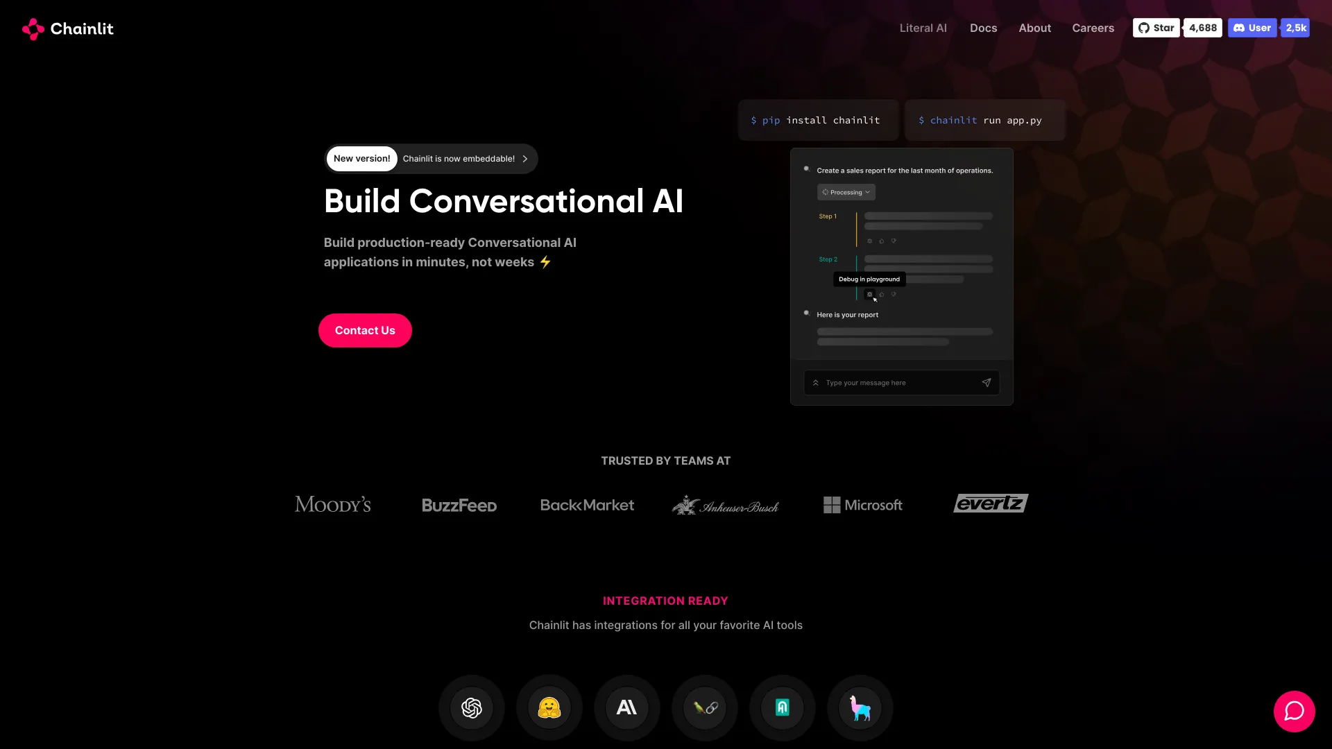 Chainlit: Build Conversational AI Applications Swiftly | Creati.ai