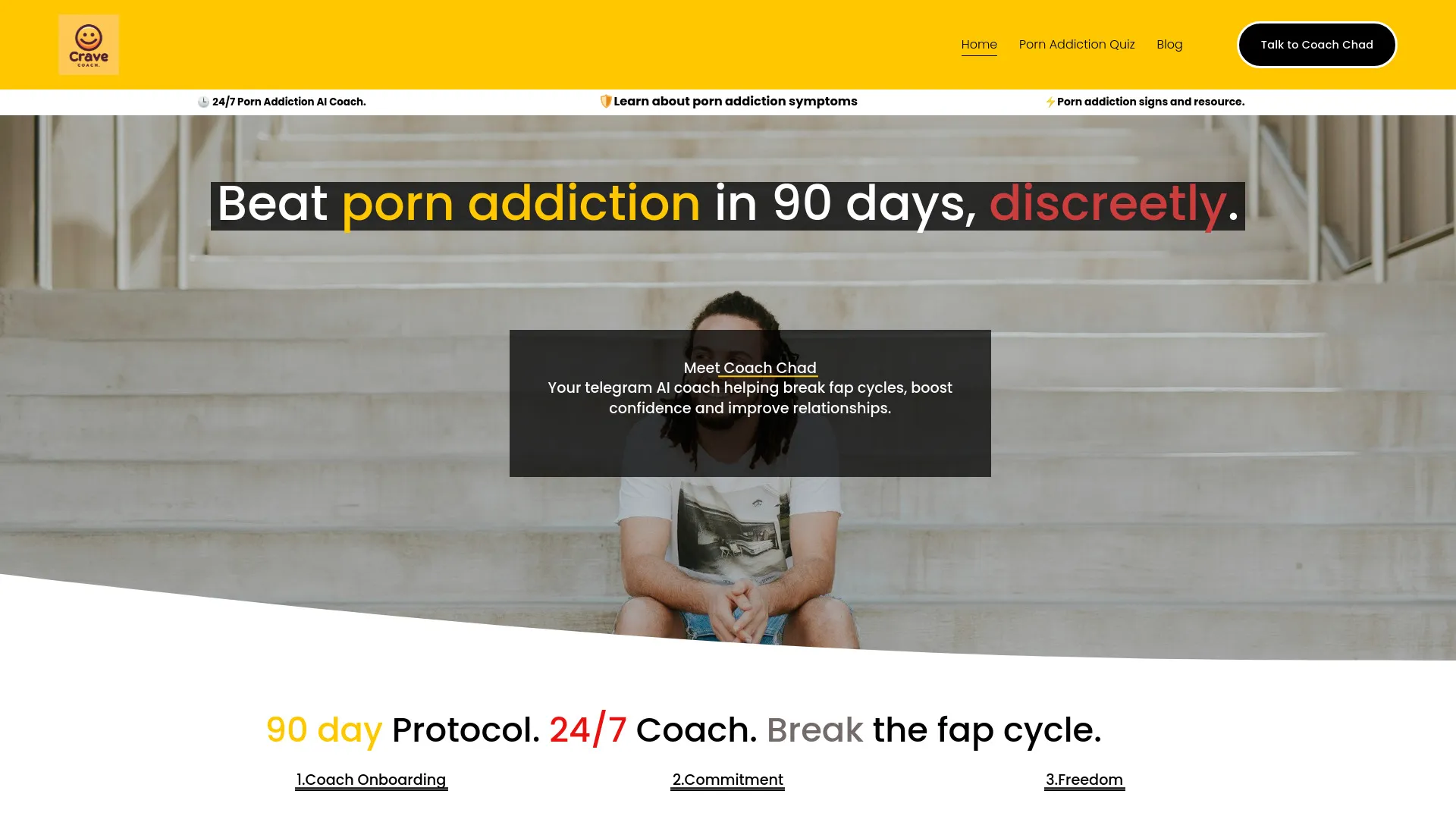 포르노 중독 극복을 위한 AI 코칭 | CraveCoach.AI | Creati.ai