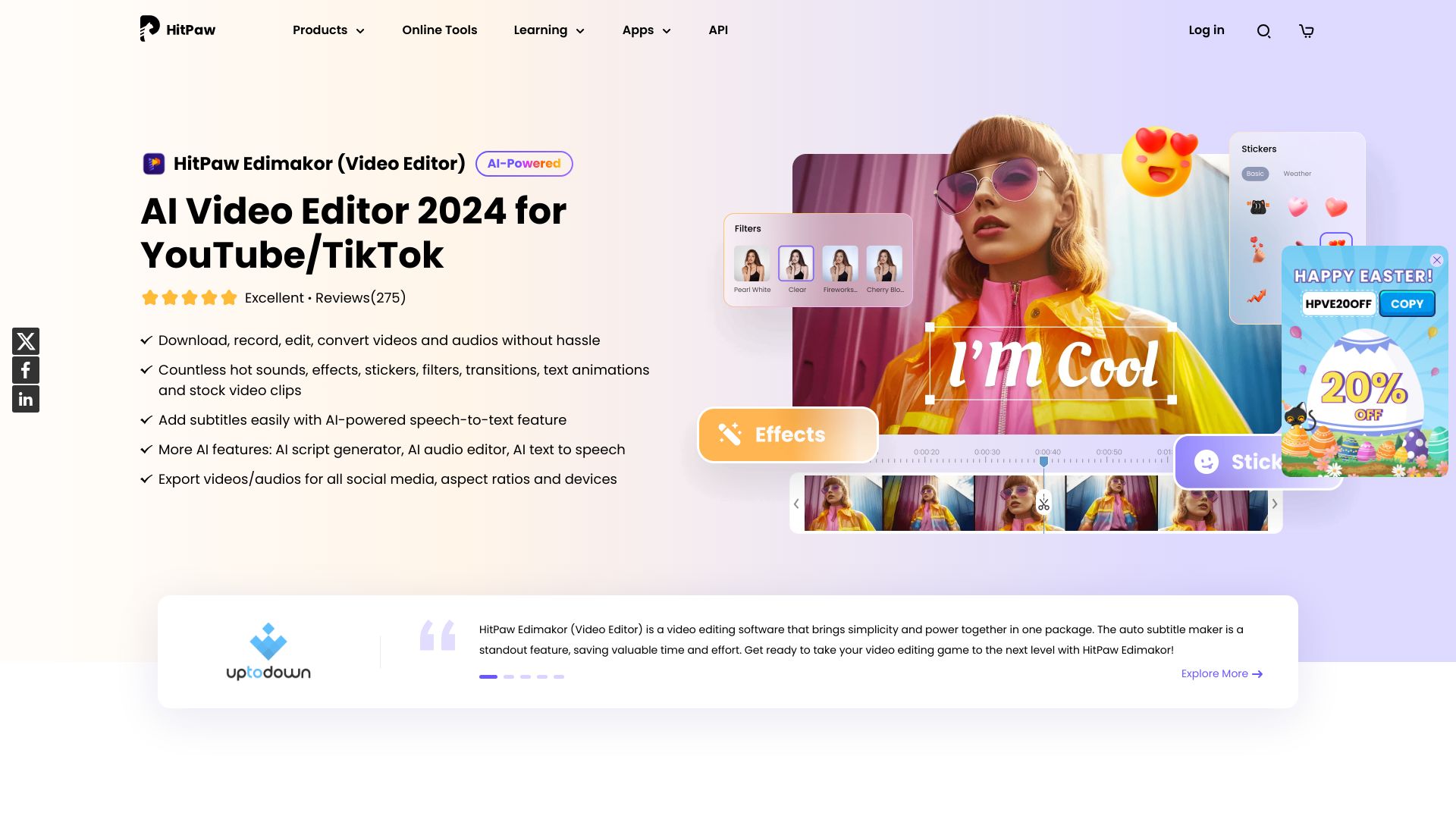 HitPaw Video Editor - Create and Edit Videos Effortlessly | Creati.ai