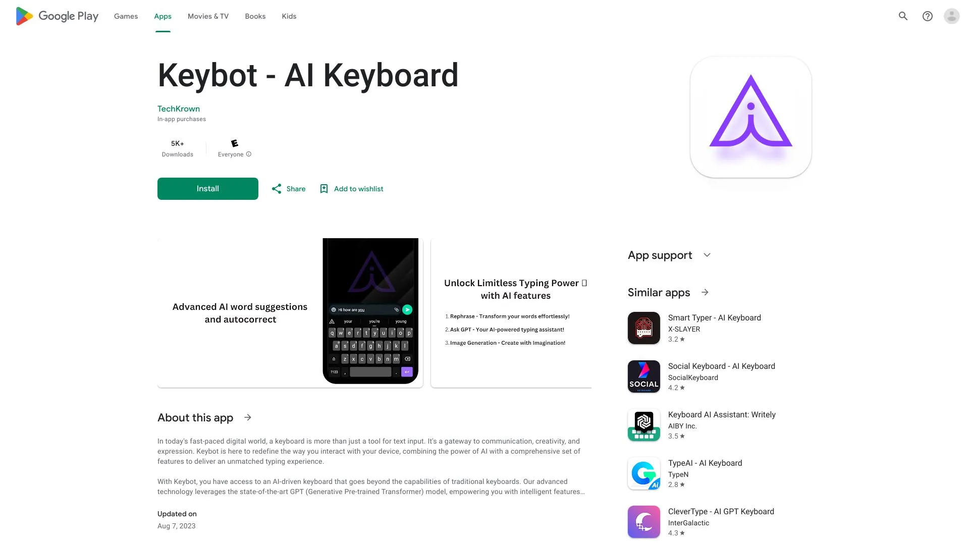 Keybot ai powered smart keyboard for android ios creati ai