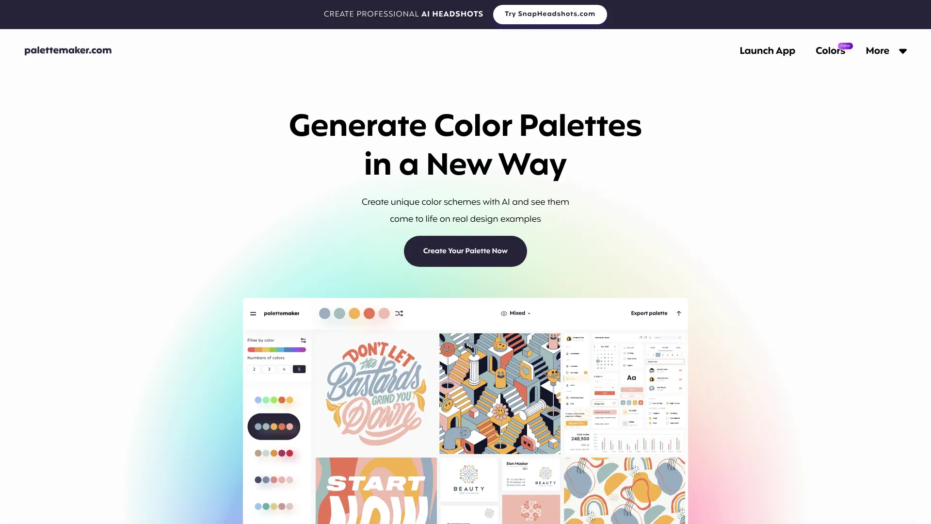 Palette Maker: Free Color Palette Generator for Designers | Creati.ai