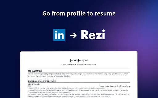 Profile to Resume Create ATS Optimized - Profile To Resume Rezi Ai.webp