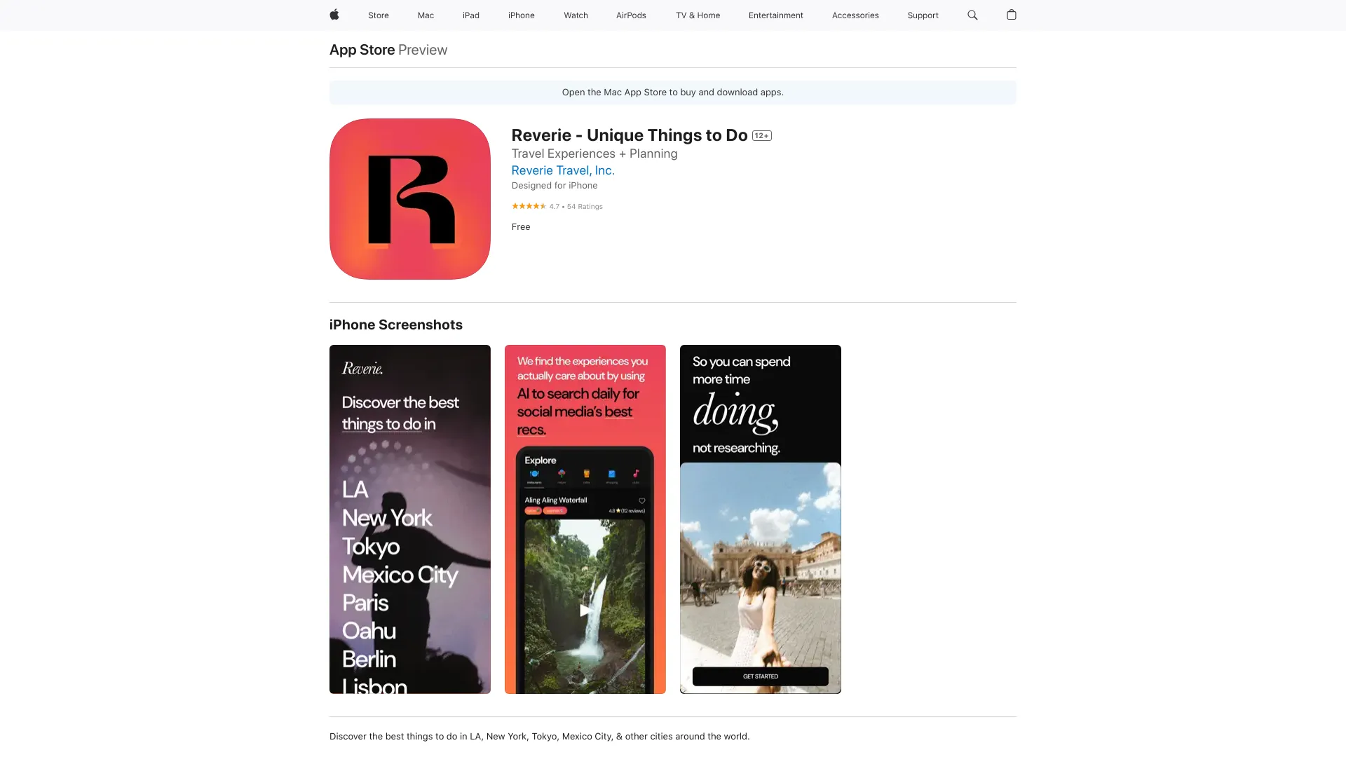 Reverie - Discover Unique Things to Do | Creati.ai