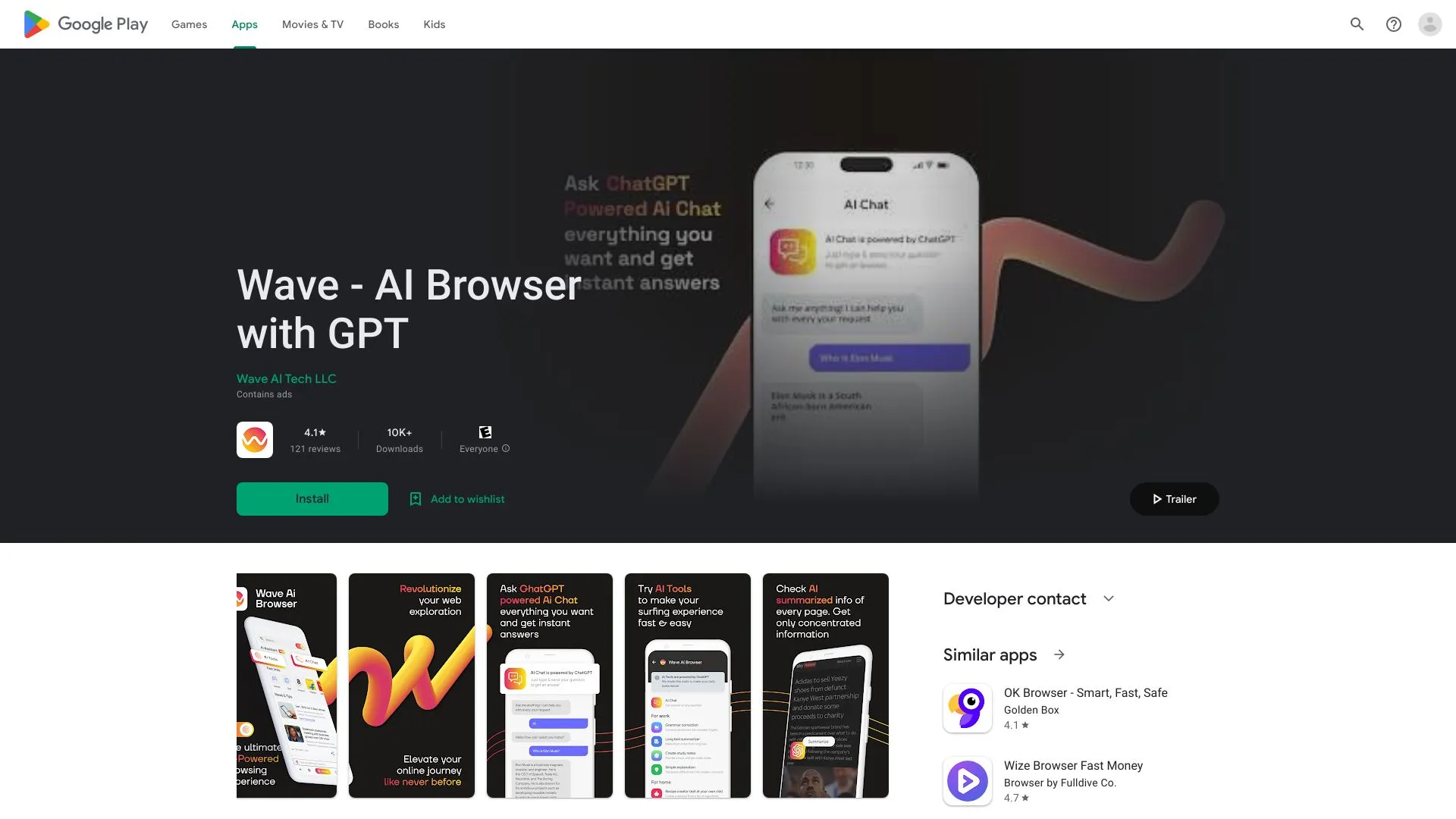 Wave AI Browser A Experiência de Navegação Inteligente Creati.ai